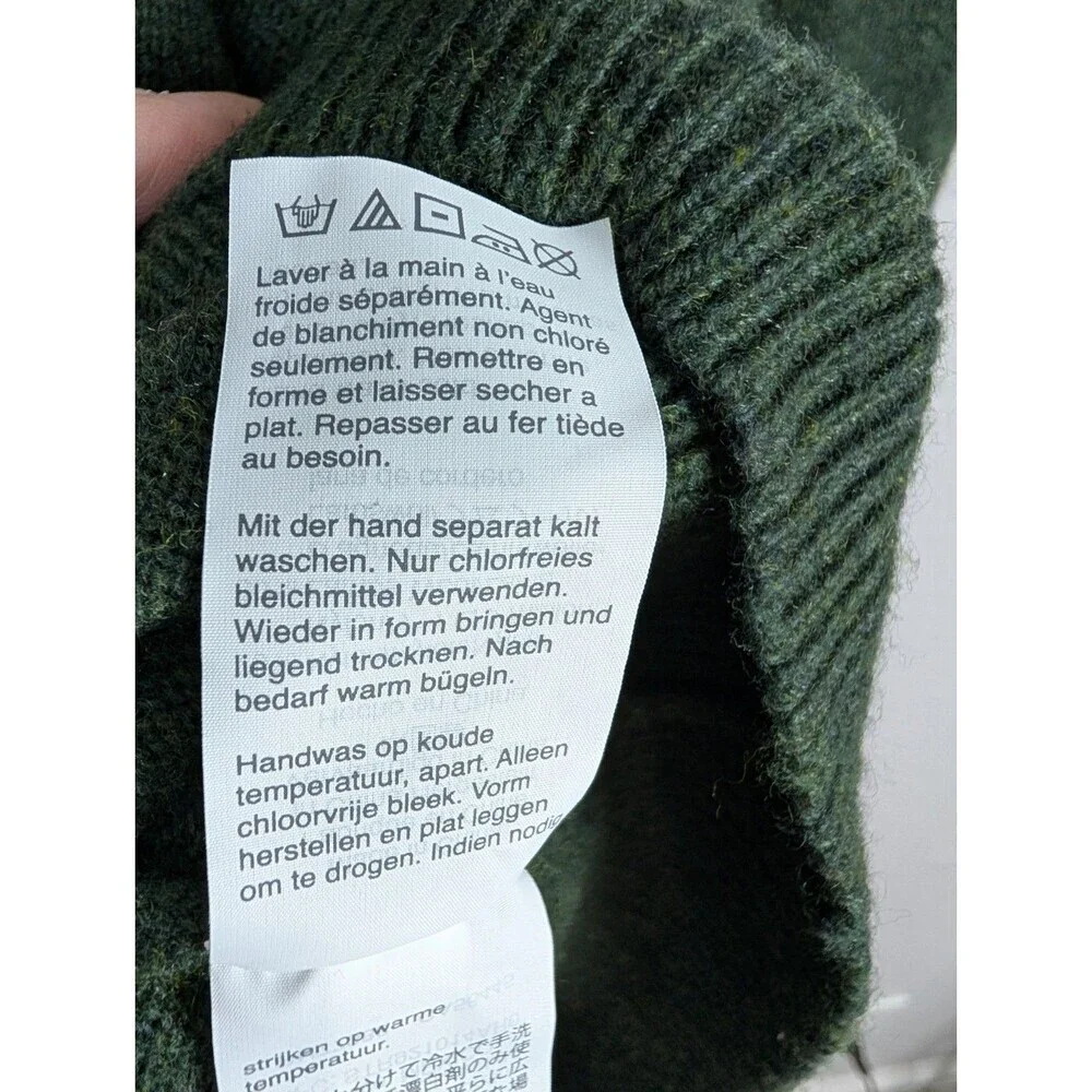 J. Crew Mercantile Shawl Collar Sweater Mens L Grandpacore‎ Wool Blend Green 173